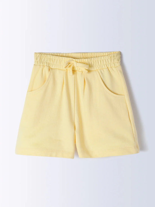 Milou Girls Yellow Cotton Shorts - Milou - Care. The Swiss WayShorts