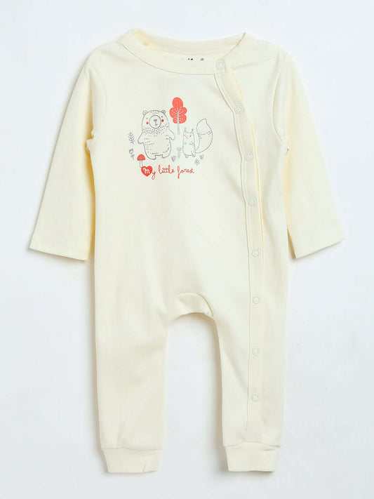 Milou Infant Girls Cotton Bodysuit Cream Graphic Print - Milou - Care. The Swiss WayBodysuit