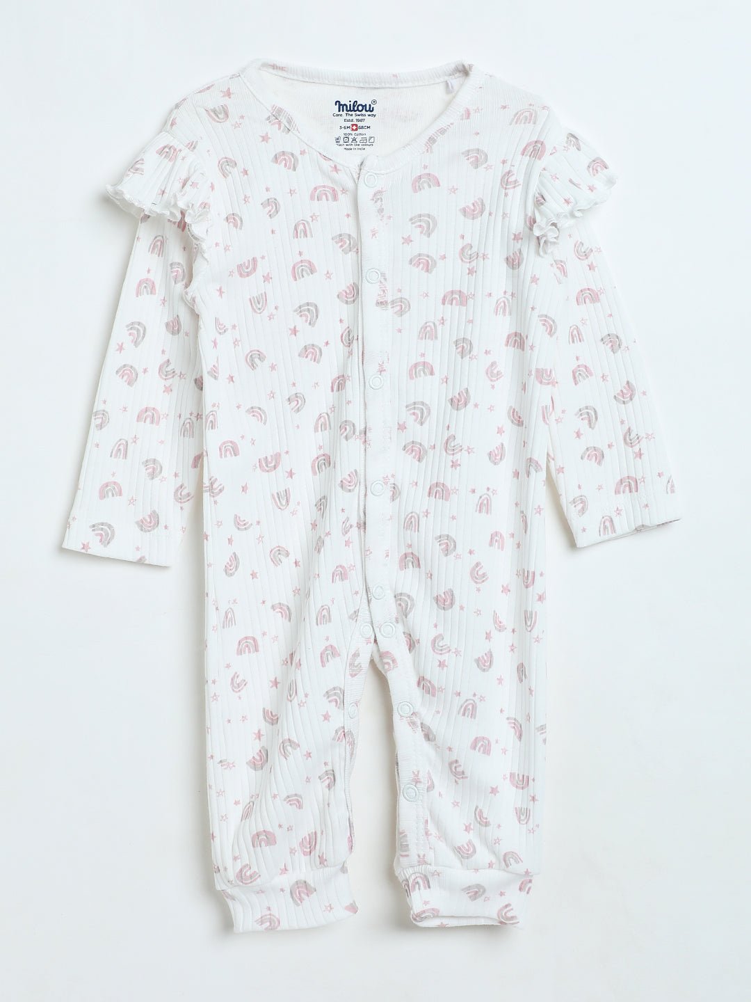 Milou Infant Girls Floral Print Bodysuit White - Milou - Care. The Swiss WayBodysuit