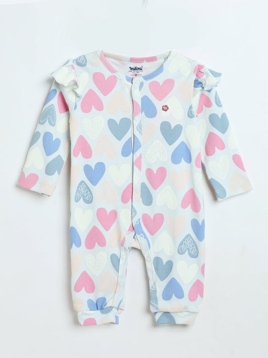 Milou Infant Girls Heart Print Bodysuit White - Milou - Care. The Swiss WayBodysuit