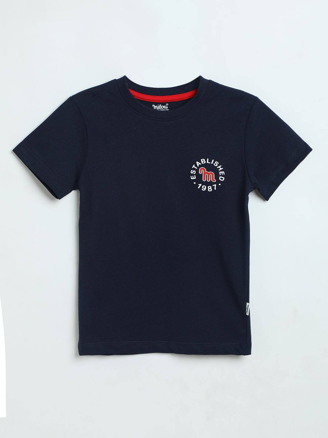 Milou Kids Boys Cotton Graphic T-Shirt Navy Blue - Milou - Care. The Swiss WayT-Shirt