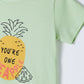 Milou Kids Boys Green Cotton T-Shirt Pineapple Graphic Print - Milou - Care. The Swiss WayT-Shirt