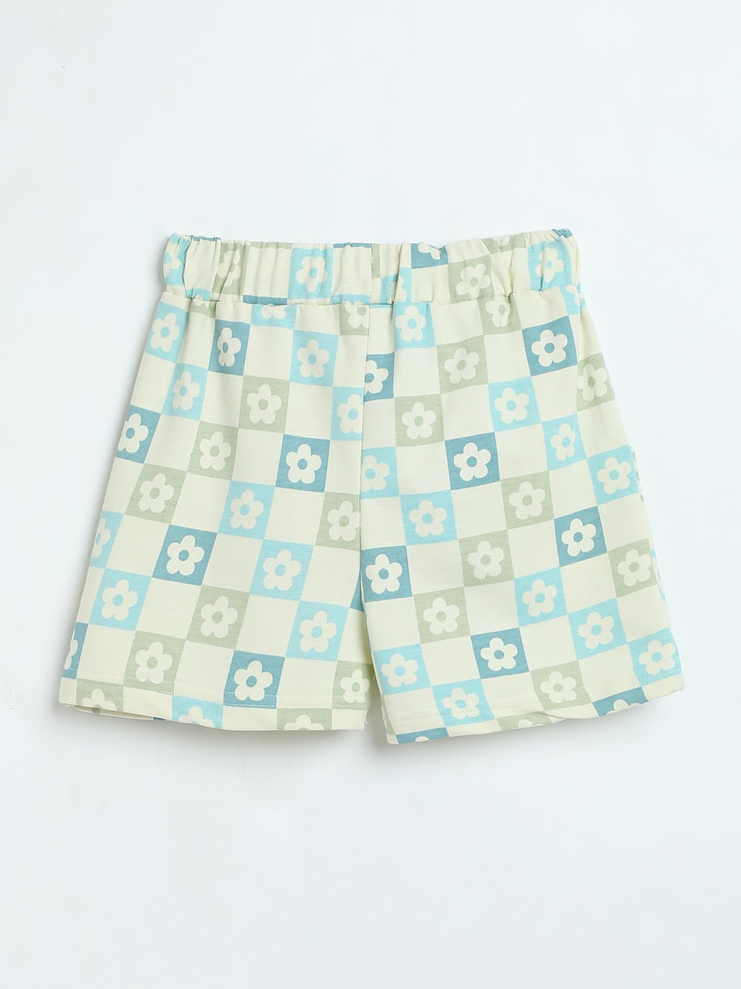 Milou Toddler Girls Cotton Shorts Light Blue Check - Milou - Care. The Swiss WayShorts
