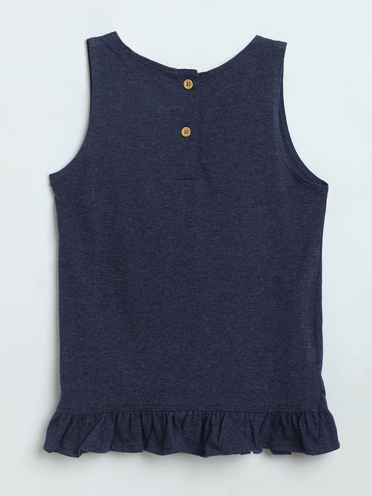Milou Toddler Girls Midnight Navy Blue Cotton Skirt - Milou - Care. The Swiss WayTops & T-shirts