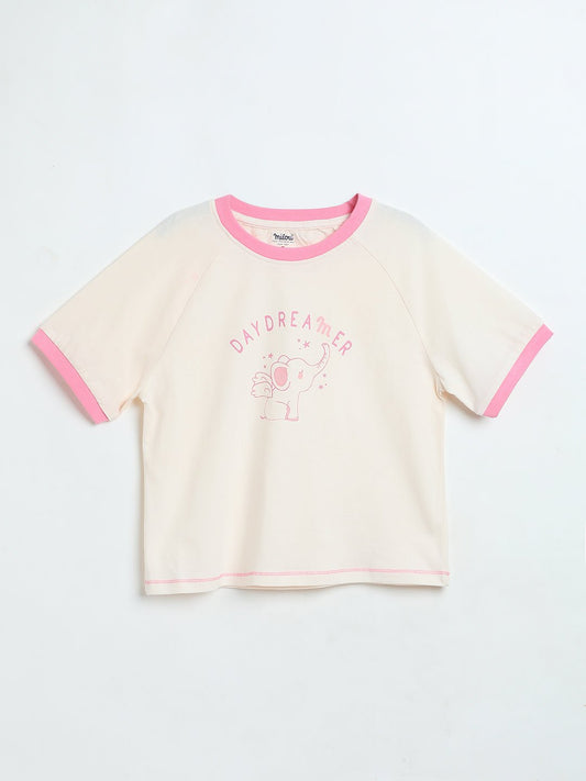 Milou Toddler Girls Pink Cotton T-Shirt - Milou - Care. The Swiss WayTops & T-shirts