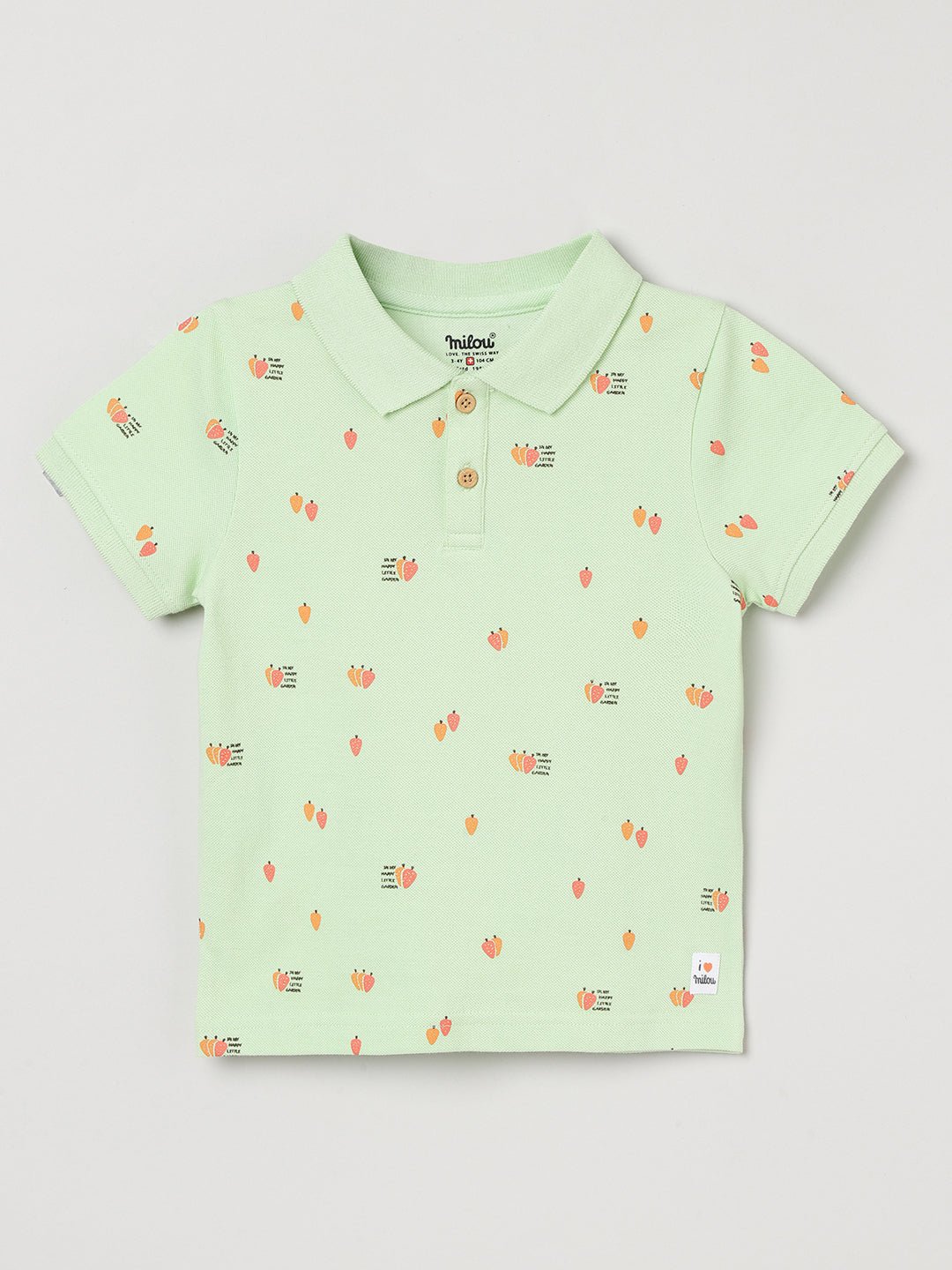 Toddler Polo T-Shirt | Pastel Green Cotton Collared Tee | Milou Kids - Milou - Care. The Swiss WayPolo