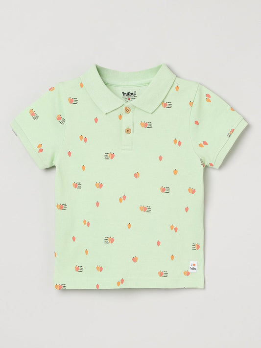 Toddler Polo T-Shirt | Pastel Green Cotton Collared Tee | Milou Kids - Milou - Care. The Swiss WayPolo